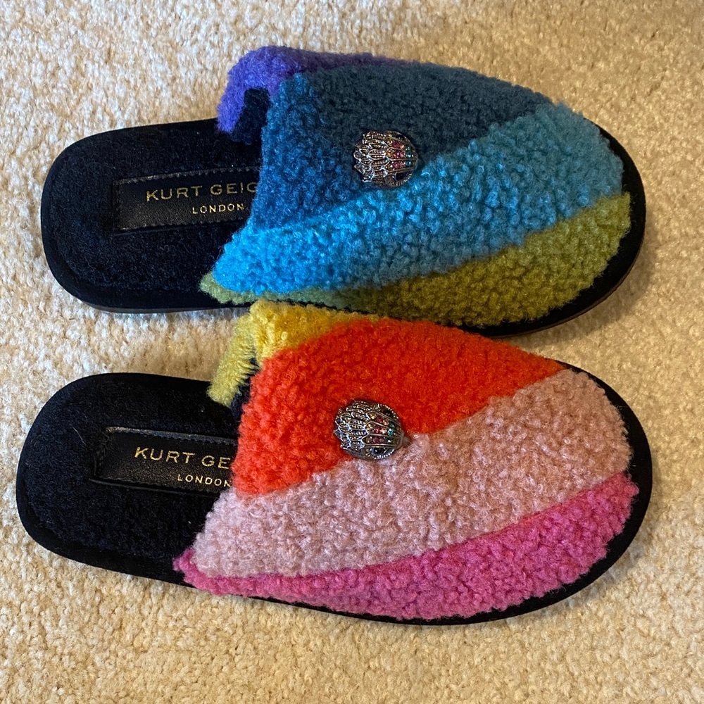 Kurt Geiger Multicolor Fuzzy Slippers